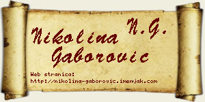 Nikolina Gaborović vizit kartica